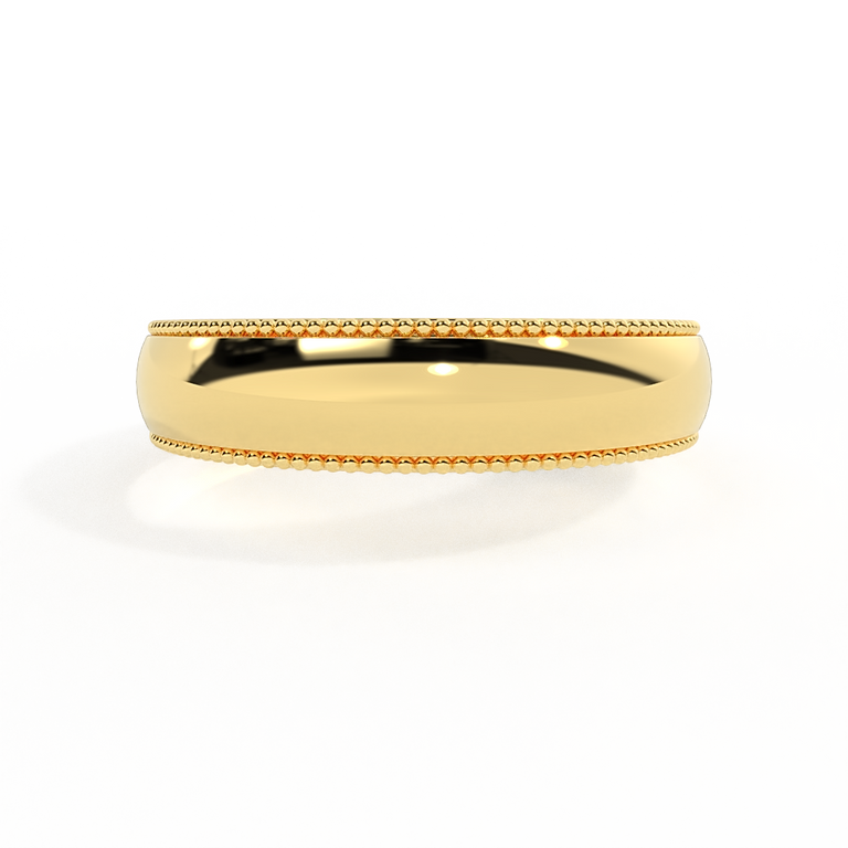 The Milgrain Band, 18K Yellow Gold