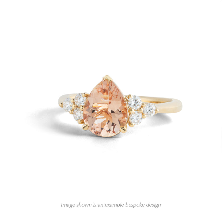 Bezel Round Morganite Platinum Ring