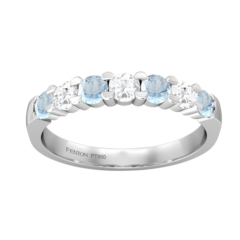 The Seven Stone, Aquamarine, Platinum