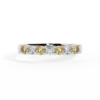The Seven Stone, Yellow Sapphire, Platinum