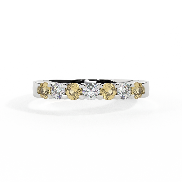 The Seven Stone, Yellow Sapphire, Platinum