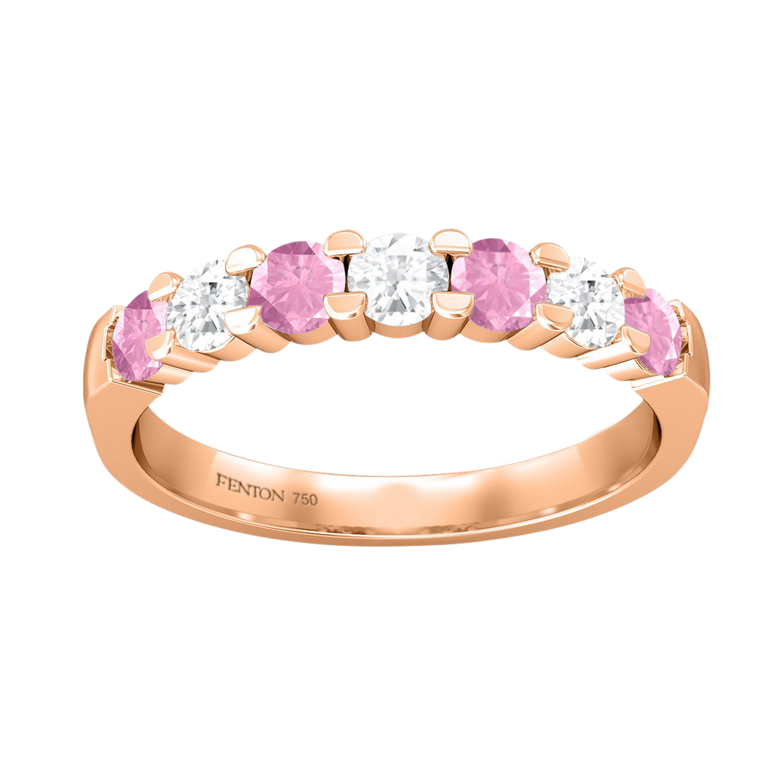 The Seven Stone, Pink Sapphire, 18K Rose Gold