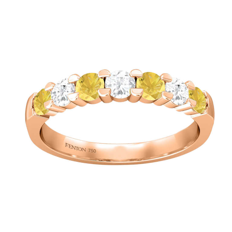 The Seven Stone, Yellow Sapphire, 18K Rose Gold