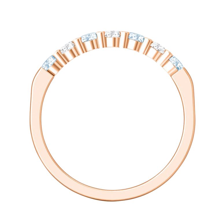 The Seven Stone, Aquamarine, 18K Rose Gold