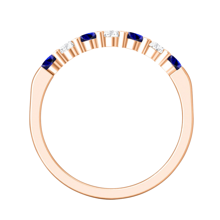 The Seven Stone, Blue Sapphire, 18K Rose Gold
