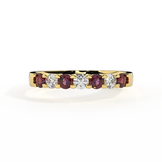 The Seven Stone, Ruby, 18K Yellow Gold