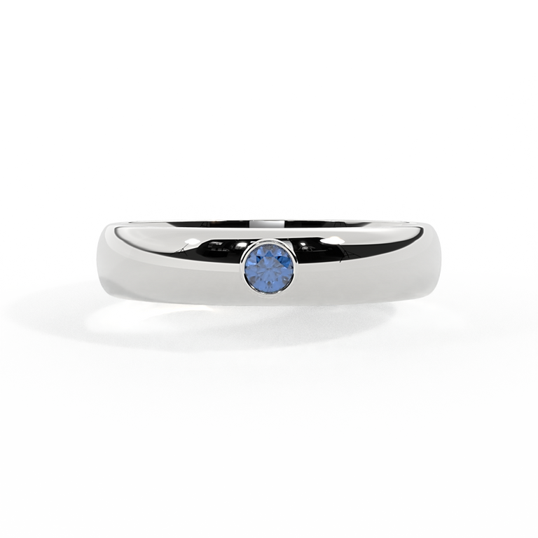 The Single Stone, Blue Sapphire, Platinum
