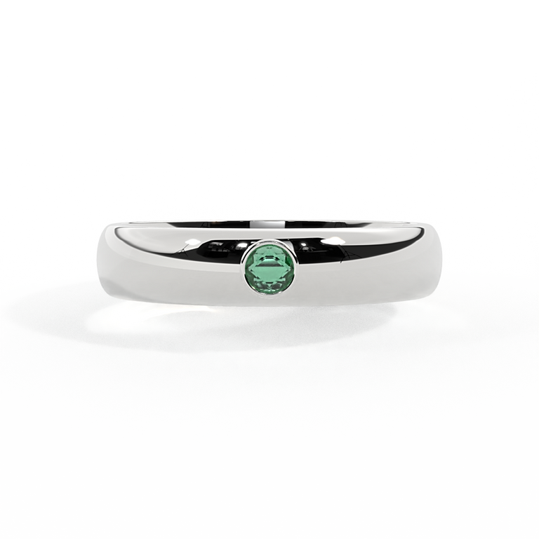 The Single Stone, Emerald, Platinum