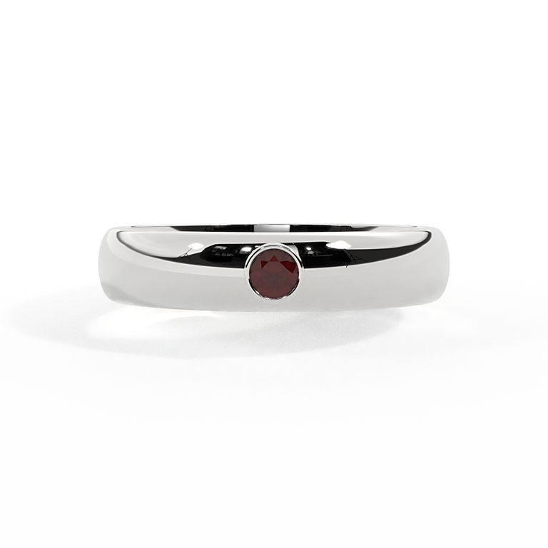 The Single Stone, Garnet, Platinum