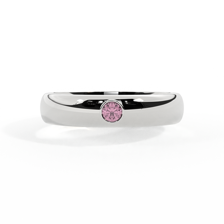 The Single Stone, Pink Sapphire, Platinum