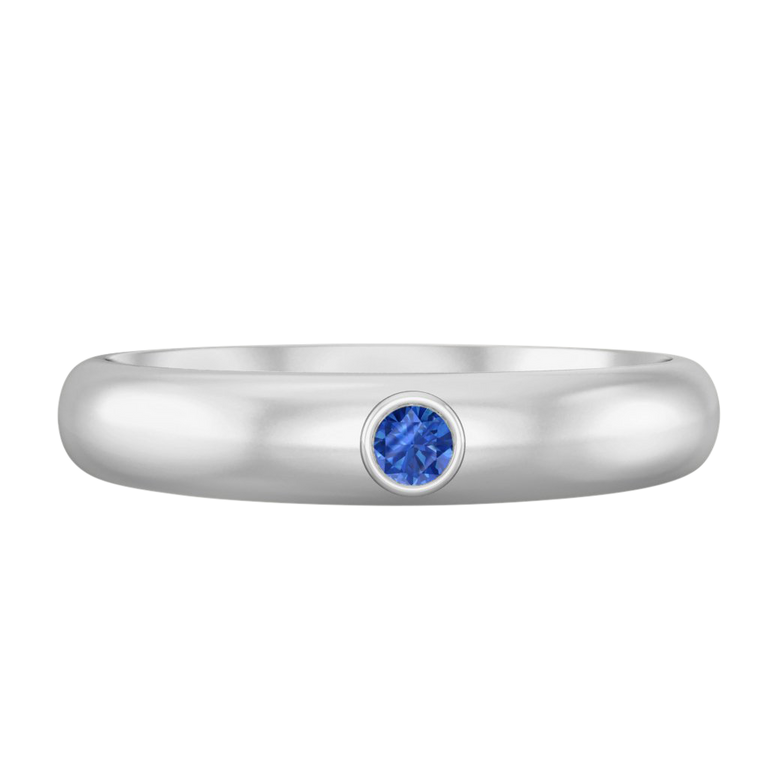 The Single Stone, Blue Sapphire, Platinum