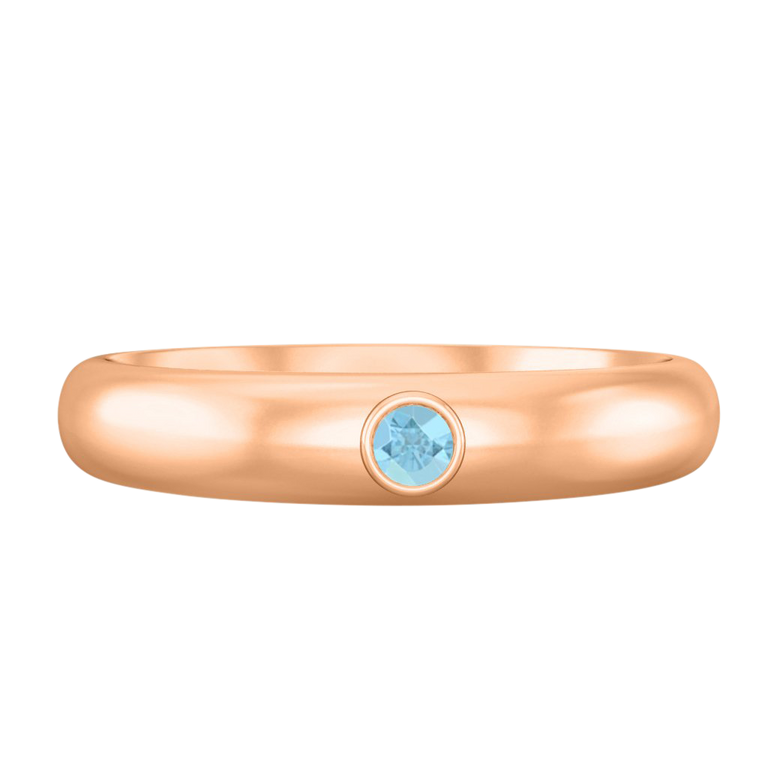 The Single Stone, Aquamarine, 18K Rose Gold