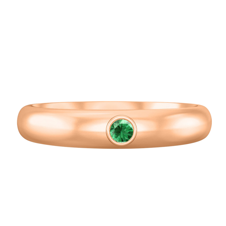The Single Stone, Emerald, 18K Rose Gold