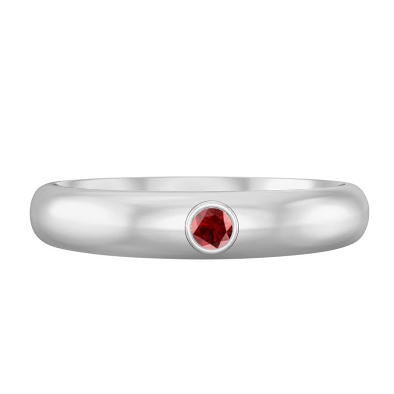 The Single Stone, Ruby, 18K White Gold