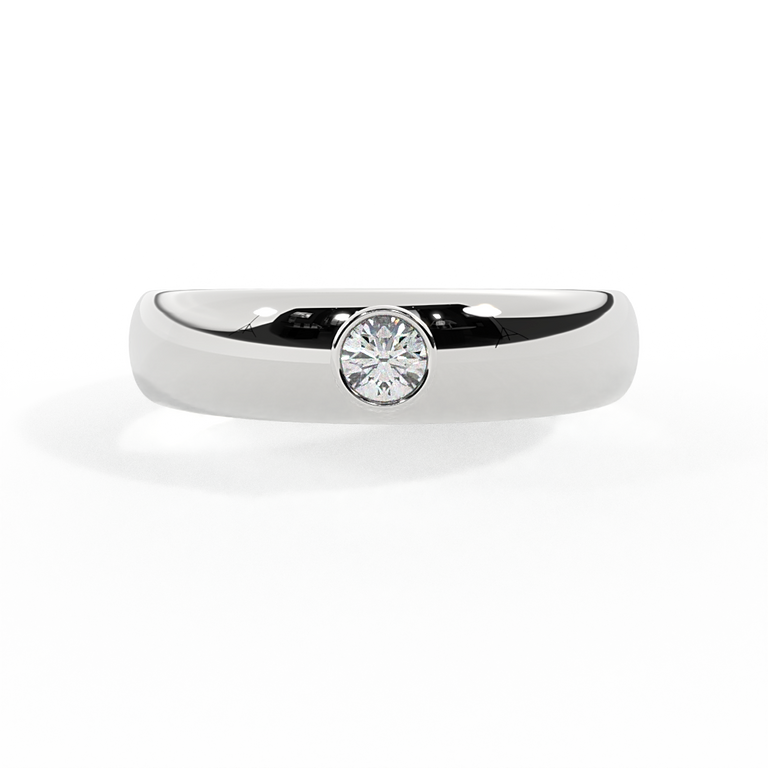 The Single Stone, Lab Grown Diamond, 18K White Gold