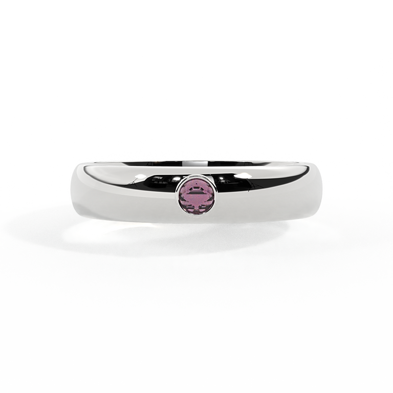 The Single Stone, Ruby, 18K White Gold