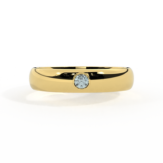 The Single Stone, Aquamarine, 18K Yellow Gold