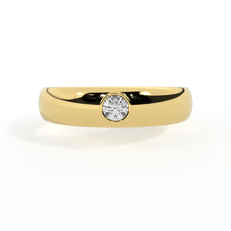 The Single Stone, Lab Grown Diamond, 18K Yellow Gold