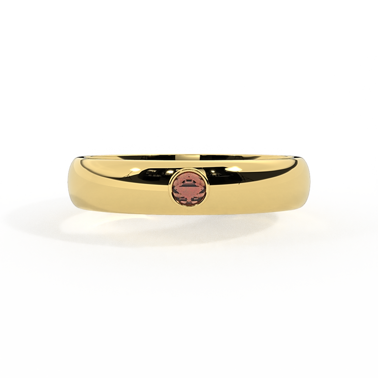The Single Stone, Ruby, 18K Yellow Gold