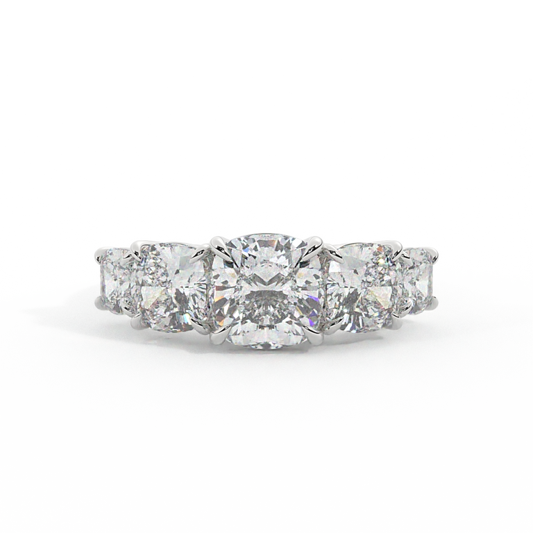 Lab Grown Diamond Divinity Cushion Cut Platinum Ring
