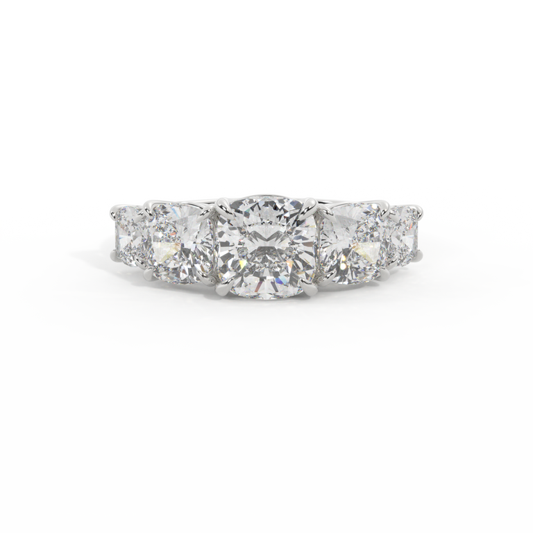 Lab Grown Diamond Divinity Cushion Cut Platinum Ring