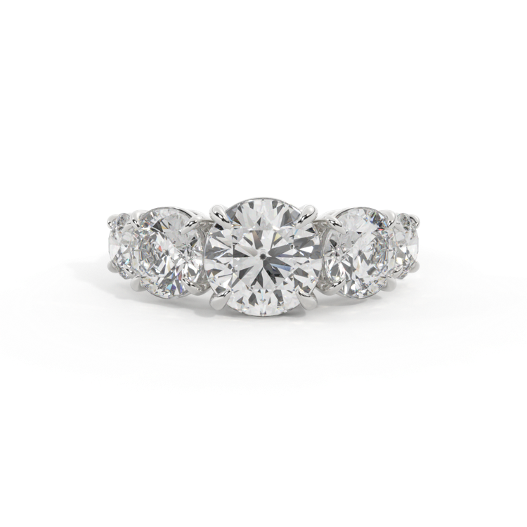 Lab Grown Diamond Divinity Round Cut Platinum Ring