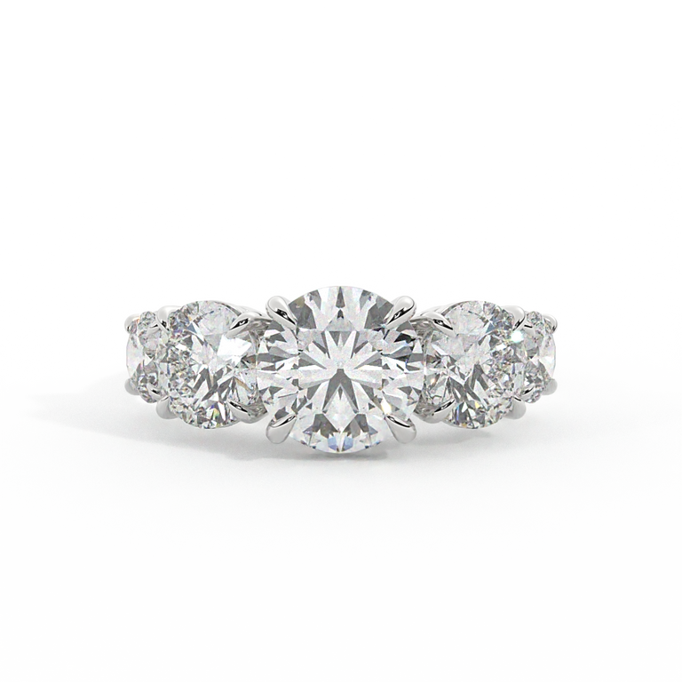 Lab Grown Diamond Divinity Round Cut Platinum Ring