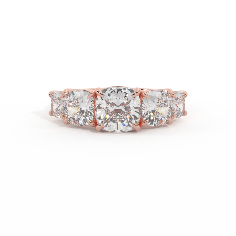 Lab Grown Diamond Divinity Cushion Cut 18k Rose Gold Ring