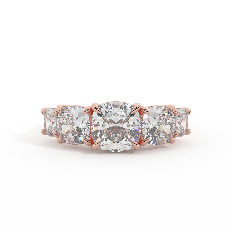 Lab Grown Diamond Divinity Cushion Cut 18k Rose Gold Ring