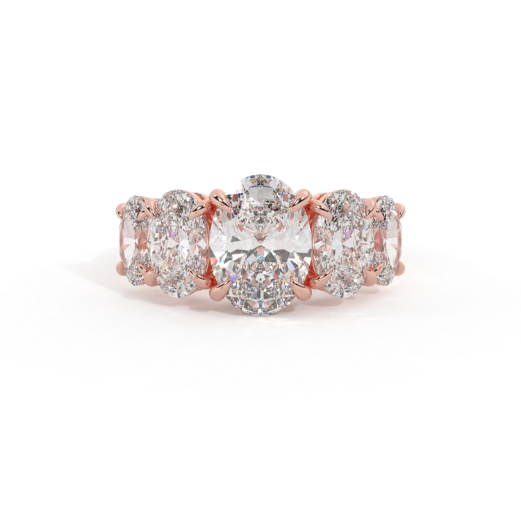 Lab Grown Diamond Divinity Oval Cut 18k Rose Gold Ring