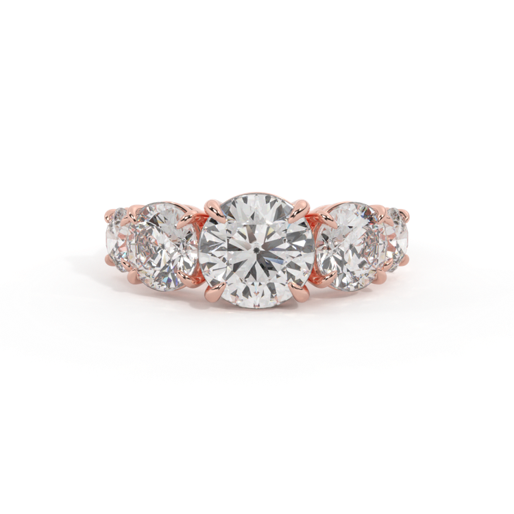 Lab Grown Diamond Divinity Round Cut 18k Rose Gold Ring