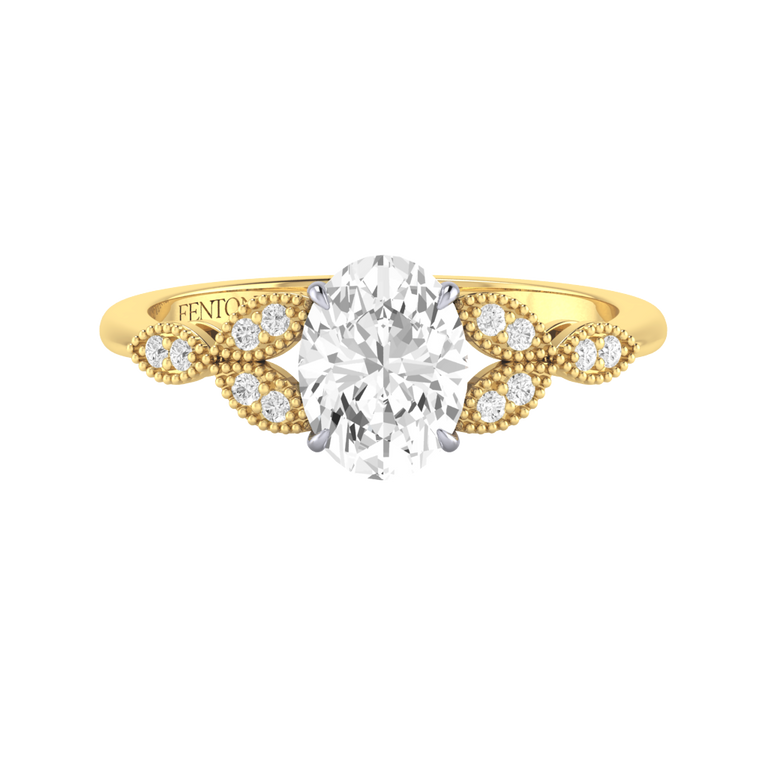 Naturally Mined Diamond floral Ring (GIA 7486547232)