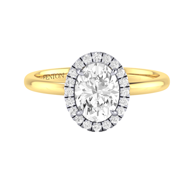 Naturally Mined Diamond halo Ring (GIA 6482499253)