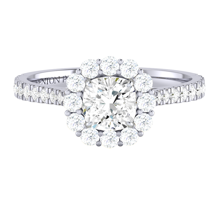 Naturally Mined Diamond Mayfair Platinum Ring (Diamond Pavé) (GIA 2434339435)