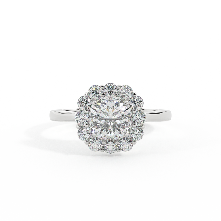 Lab Grown Diamond Mayfair Cushion Cut Diamond Platinum Ring