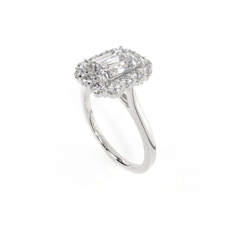 Lab Grown Diamond Mayfair Emerald Cut Diamond Platinum Ring