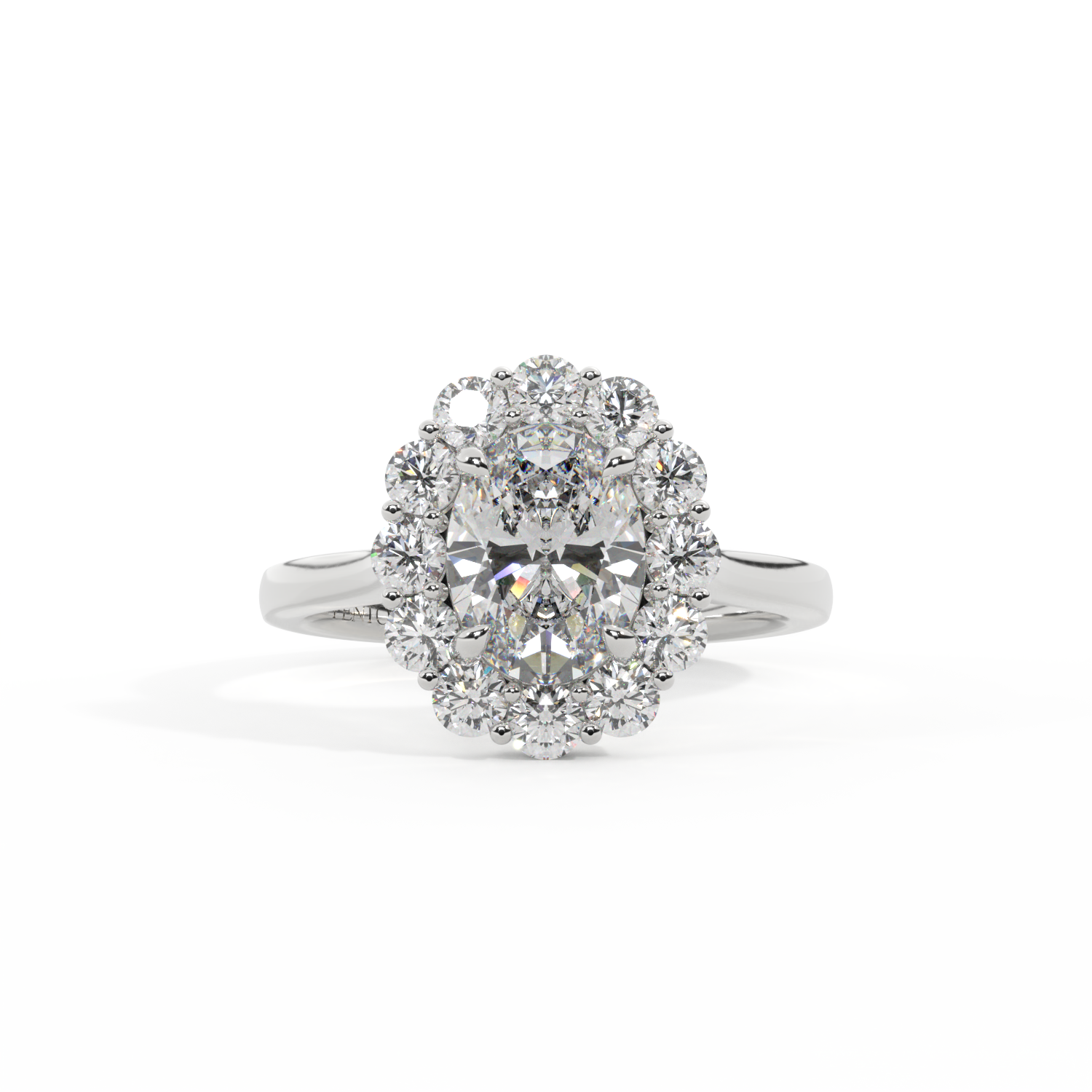 Lab Grown Diamond Mayfair Oval Cut Diamond Platinum Ring