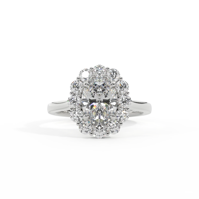 Treasure Box Lab Grown Mayfair Oval Diamond Platinum 2ct