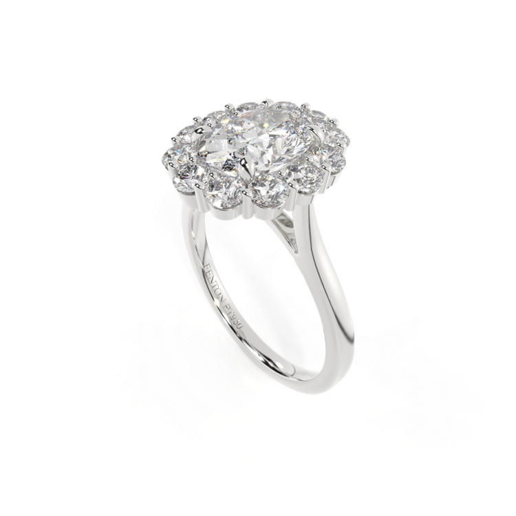 Lab Grown Diamond Mayfair Oval Cut Diamond Platinum Ring