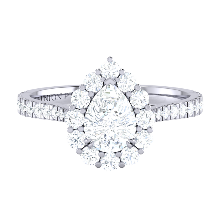 Naturally Mined Diamond Mayfair Platinum Ring (Diamond Pavé) (IGI 627420343)