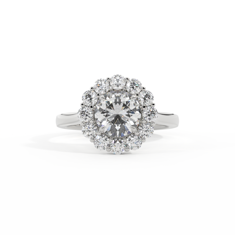 Naturally Mined Diamond Mayfair Platinum Ring (Diamond Pavé) (IGI 648413735)