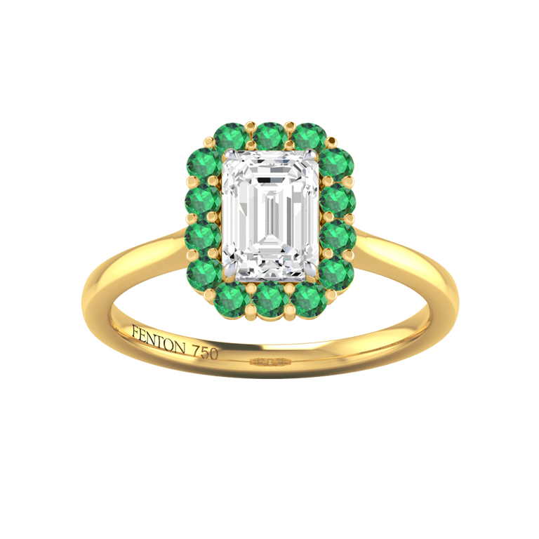 Naturally Mined Diamond Mayfair 18K Yellow Gold Ring (Diamond Pavé) (GIA 2447820007)