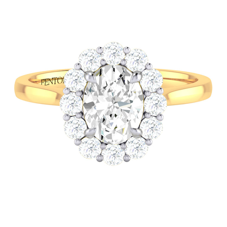 Naturally Mined Diamond Mayfair 18K Yellow Gold Ring (GIA 7481374170)