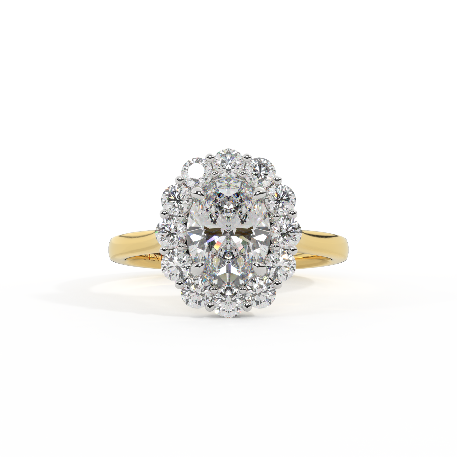 Lab Grown Diamond Mayfair Oval Cut Diamond 18k Yellow Gold Ring