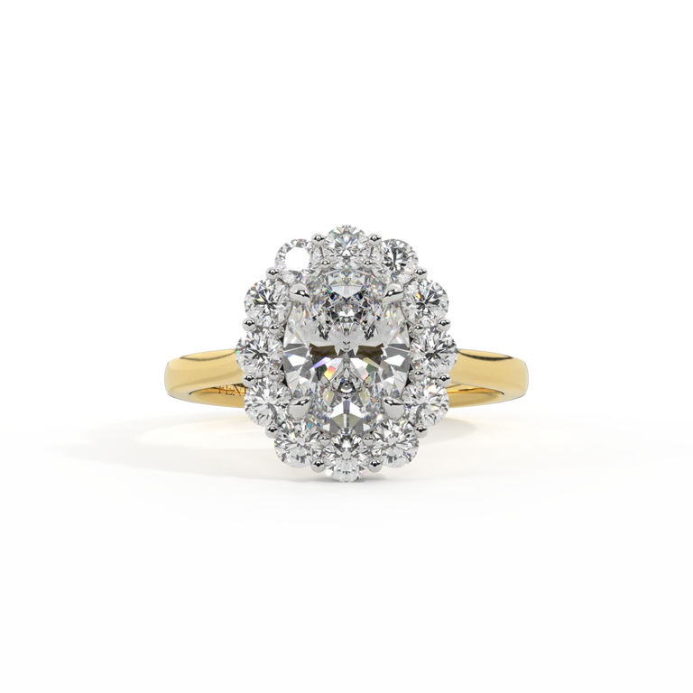 Treasure Box Lab Grown Mayfair Oval Diamond 18k Yellow Gold 3ct