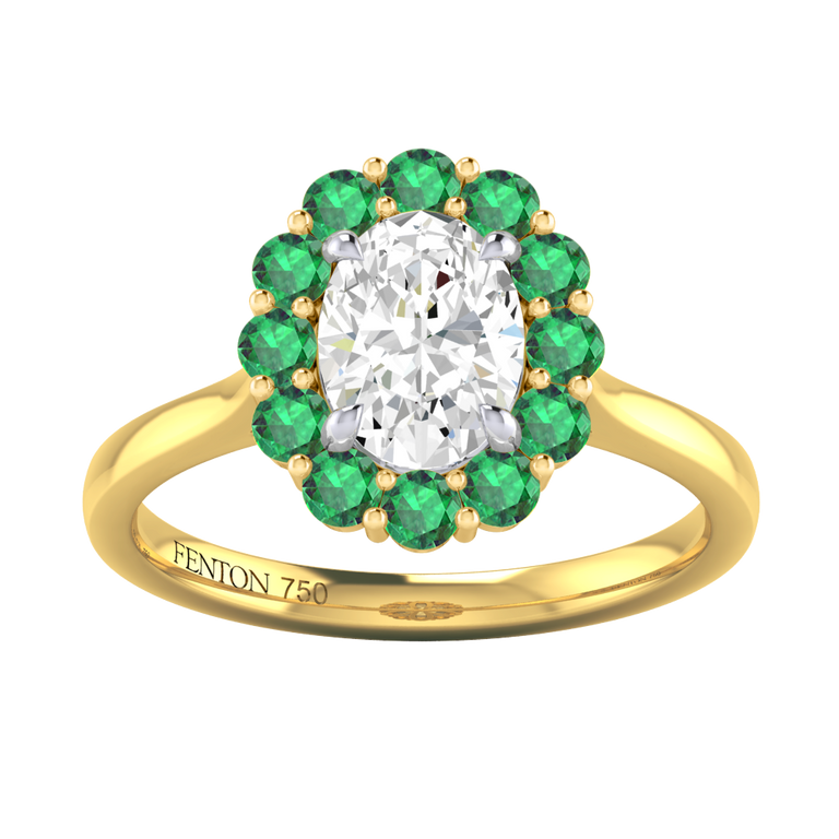 Naturally Mined Diamond Mayfair 18K Yellow Gold Ring (Diamond Pavé) (GIA 6531137356)
