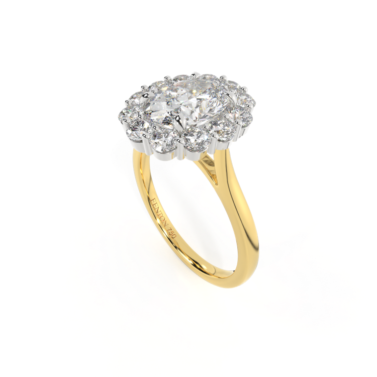 Lab Grown Diamond Mayfair Oval Cut Diamond 18k Yellow Gold Ring