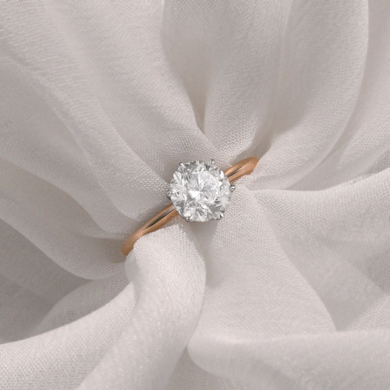 Treasure Box Lab Grown Solitaire Round Platinum 1ct