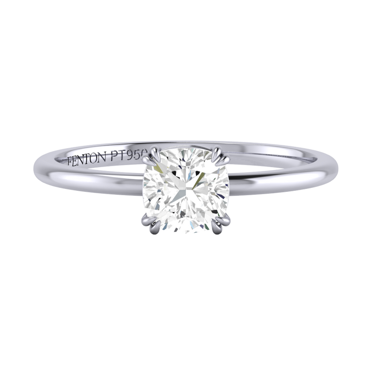 Naturally Mined Diamond Solitaire Platinum Ring (GIA 7488536115)