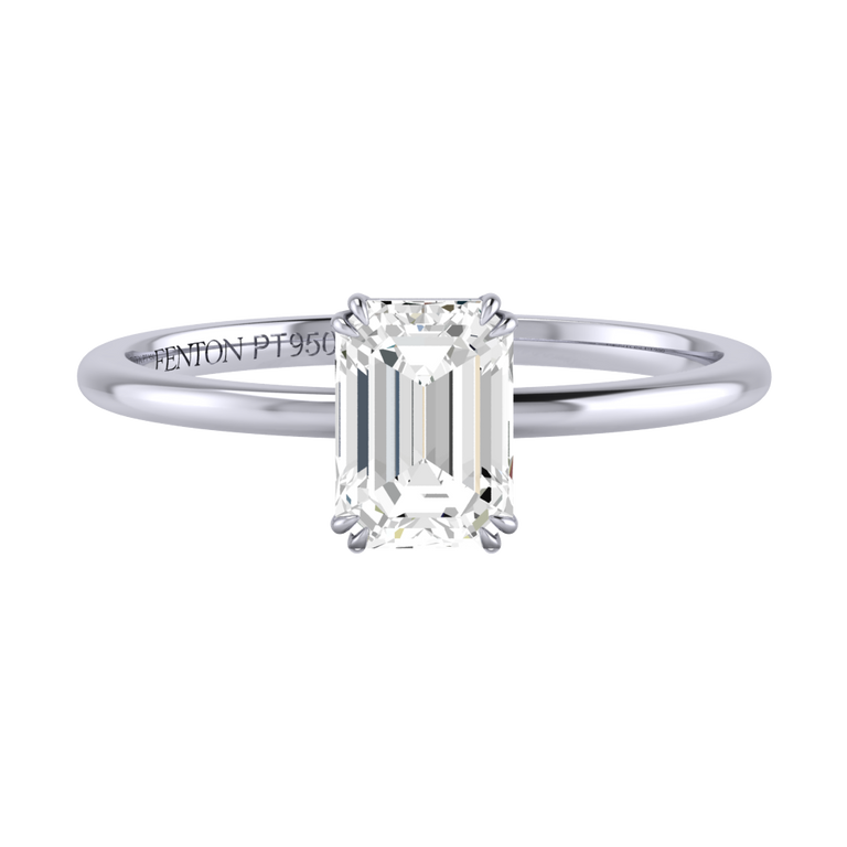 Naturally Mined Diamond Solitaire Platinum Ring (IGI 487104740)